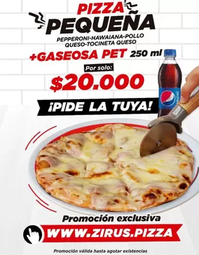 Catálogo Zirus Pizza en Barrancabermeja | Oferta Especial Zirus Pizza | 2024-10-03T00:00:00-05:00 - 2024-12-31T23:59:00-05:00