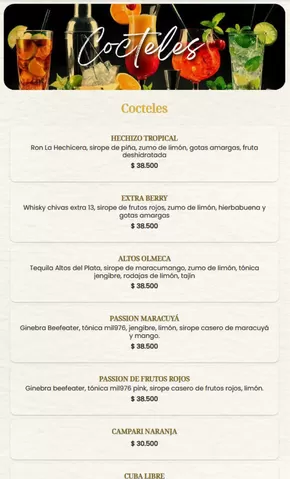 Catálogo Restaurante Rayuela en Cali | Menu Restaurante Rayuela | 2024-10-04T00:00:00-05:00 - 2025-03-05T23:59:00-05:00