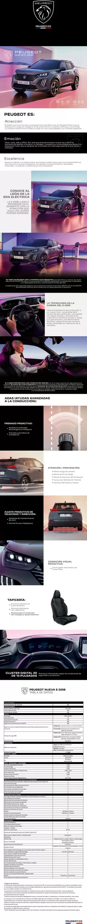 Catálogo Peugeot en Bello | Ficha técnica nueva - Nuevo PEUGEOT 2008 | 2024-10-23T00:00:00-05:00 - 2025-10-23T23:59:00-05:00