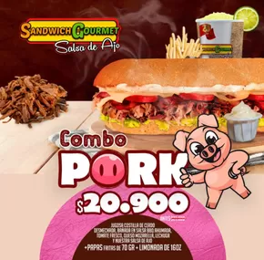 Catálogo Sandwich Gourmet en Soacha | Combo pork oferta | 2024-10-28T00:00:00-05:00 - 2025-01-04T23:59:00-05:00