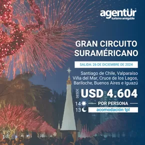 Catálogo Viajes Agentur | Gran Circuito Suramericano  | 2024-11-07T00:00:00-05:00 - 2024-12-26T23:59:00-05:00