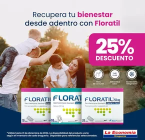 Catálogo Droguería la Economía en San Onofre | 25 % de descuento Floratil | 2024-11-18T00:00:00-05:00 - 2025-01-01T23:59:00-05:00