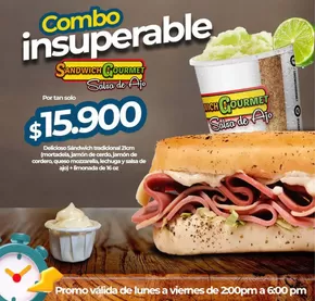 Catálogo Sandwich Gourmet en Soacha | Combo insuperable por solo $15.900 | 2024-11-29T00:00:00-05:00 - 2024-12-31T23:59:00-05:00