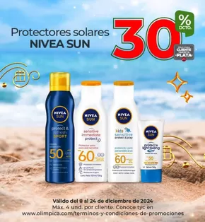 Catálogo Olímpica en Bogotá | Hasta 30% off en productos solares NIVEA SUN  | 2024-12-12 - 2024-12-24