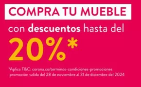 Catálogo Tienda Cerámica Corona | Hasta 20% off en mueble | 2024-12-13T00:00:00-05:00 - 2025-01-01T23:59:00-05:00