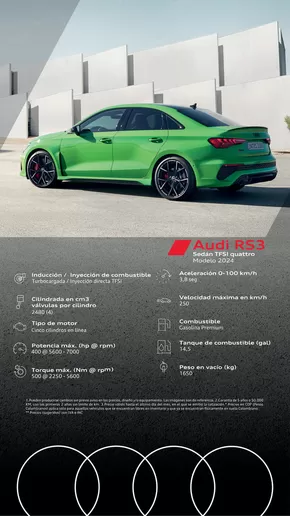 Catálogo Audi | Audi RS 3 Sportback | 2024-12-19T00:00:00-05:00 - 2025-12-19T23:59:00-05:00