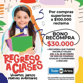 Catálogo Todo en Artes | Bono recompra $30.000 | 2024-12-24T00:00:00-05:00 - 2025-01-27T23:59:00-05:00