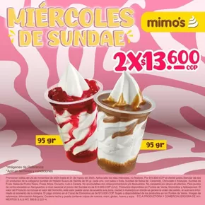 Catálogo Helados Mimo's | Miercoles de Sundae  | 2025-01-09T00:00:00-05:00 - 2025-04-01T23:59:00-05:00