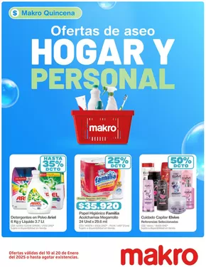 Catálogo Makro en Puente Aranda | Aseo Hogar y Personal | 2025-01-10T00:00:00-05:00 - 2025-01-21T23:59:00-05:00