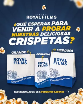 Catálogo Royal Films en Bello | Nuestras Deliciosas Crispetas | 2025-01-10T00:00:00-05:00 - 2025-01-21T23:59:00-05:00