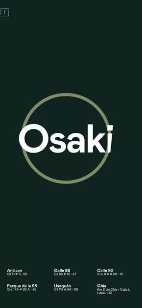 Catálogo Osaki | Menu Osaki  | 2025-01-15T00:00:00-05:00 - 2025-12-02T23:59:00-05:00