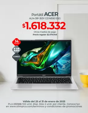 Catálogo Olímpica en Manizales | Ofertas principales y descuentos | 2025-01-25T00:00:00.000Z - 2025-02-08T00:00:00.000Z