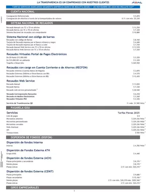 Catálogo Banco de Bogotá en Turbo | Tarifas Empresas 2025 | 2025-02-26T00:00:00.000Z - 2025-12-31T00:00:00.000Z