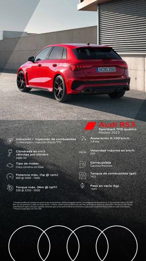 Catálogo Audi en Bello | Audi RS3 Sportback TFSI quattro | 2024-01-26T00:00:00-05:00 - 2025-01-26T23:59:00-05:00