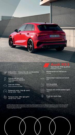 Catálogo Audi en Bello | Audi RS3 Sportback TFSI quattro MY 2024 | 2024-02-16T00:00:00-05:00 - 2025-02-16T23:59:00-05:00